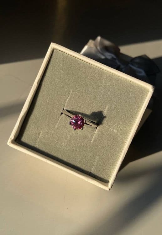 Серебро кольца с натуральным камнем Муссанит — 8