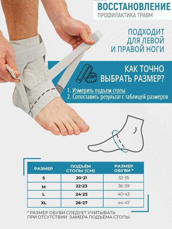Ортез голеностоп для стабилизации и фиксации голеностопного сустав — 4