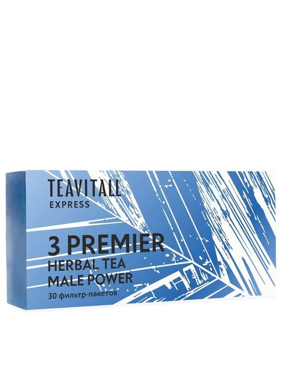 Erkaklar salomatligi uchun TeaVitall Express Premier 3 choy ichimligi, — 1