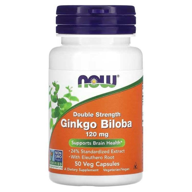 NOW Foods Гинкго билоба Ginkgo Biloba Ginkgo Biloba 60 мг и 120 мг — 4