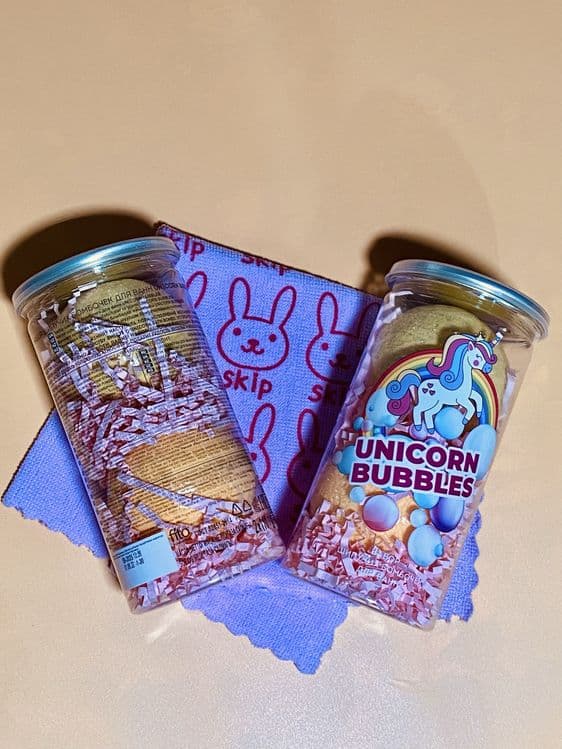 Бомбочки для ванны из Москвы. Unicorn bubbles. Большие. 2 шт. в наборе — 5