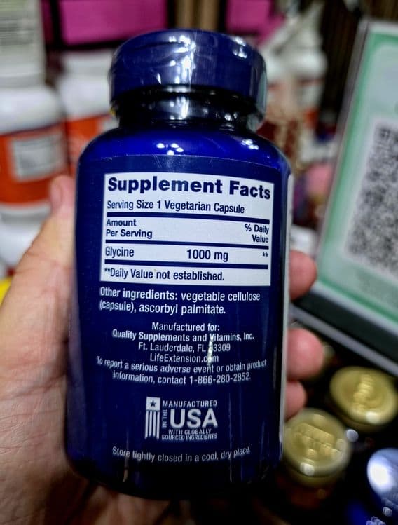 ДОСТАВКИ НЕТ Life Extension глицин 1000мг на каждую капсулу 100шт USA — 2