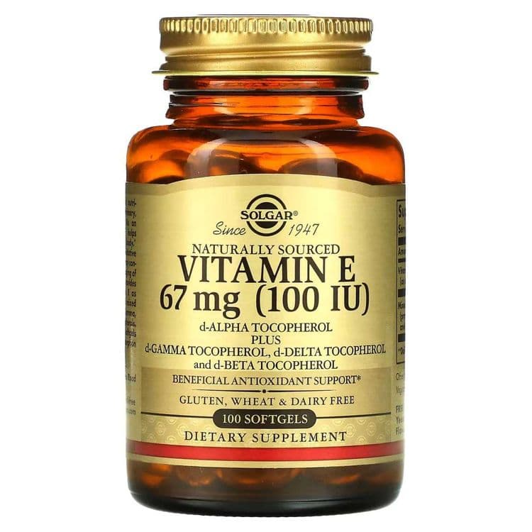 Solgar, витамин Е, 67 мг (100 МЕ), Солгар, Vitamin E 100