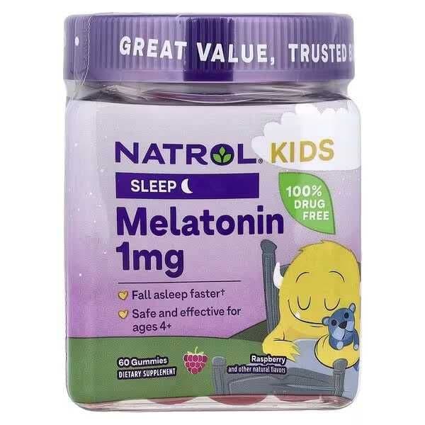 Natrol, Kids, мелатонин 1 мг. для детей, Melatonin 1 mg — 3