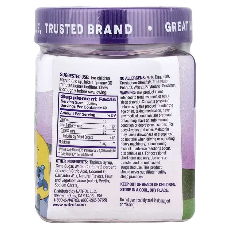Natrol, Kids, мелатонин 1 мг. для детей, Melatonin 1 mg — 4