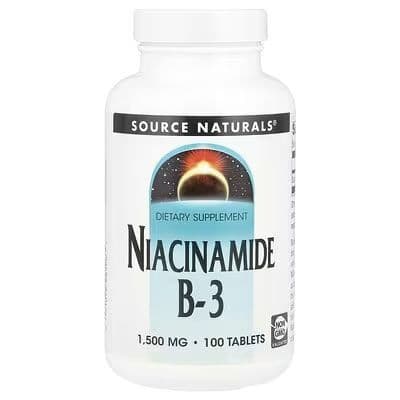Ниацинамид Витамин 1.500mg Б-3 Source Naturals Niacinamide B-3 100 таб — 1