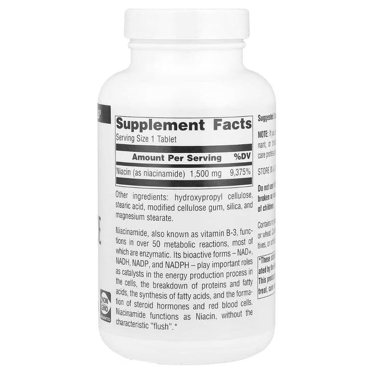 Ниацинамид Витамин 1.500mg Б-3 Source Naturals Niacinamide B-3 100 таб — 2