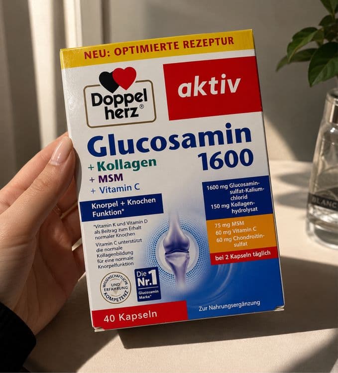 Doppelherz aktiv Glucosamin 1600. Glyukozamin yevropeysiy bad