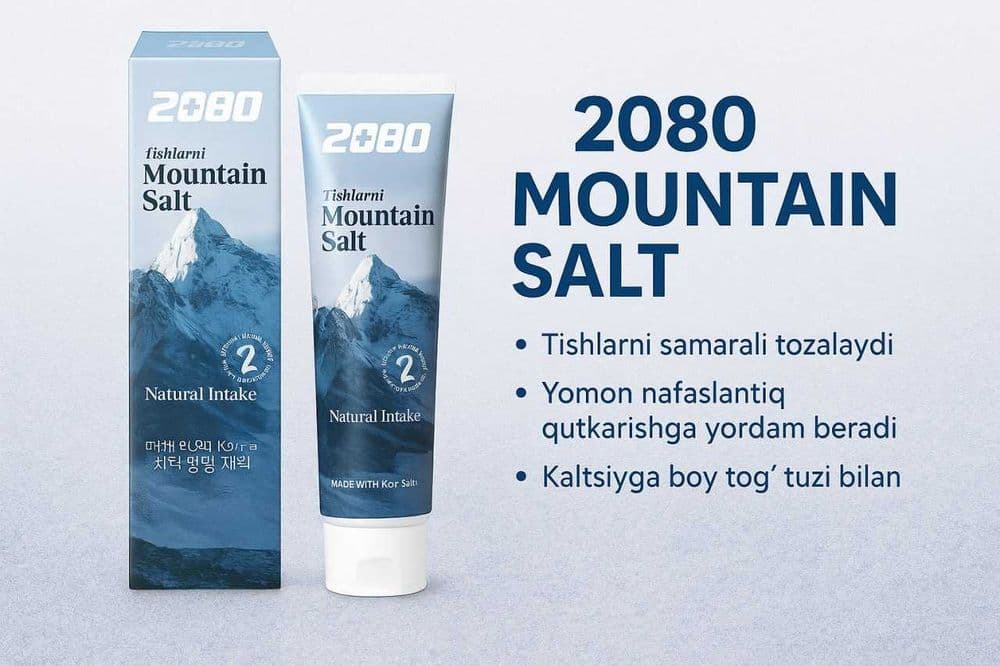 2080 Mountain Salt – Tog’ tuzi bilan boyitilgan tish pastasi — 1
