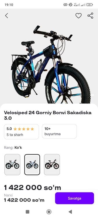 Bonvi velosiped. Hali ochilmagan — 2