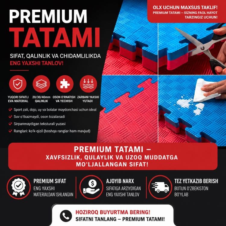 Tatami Sport mat Dayan kovrik tatami Optom va dona татами будо мат — 2