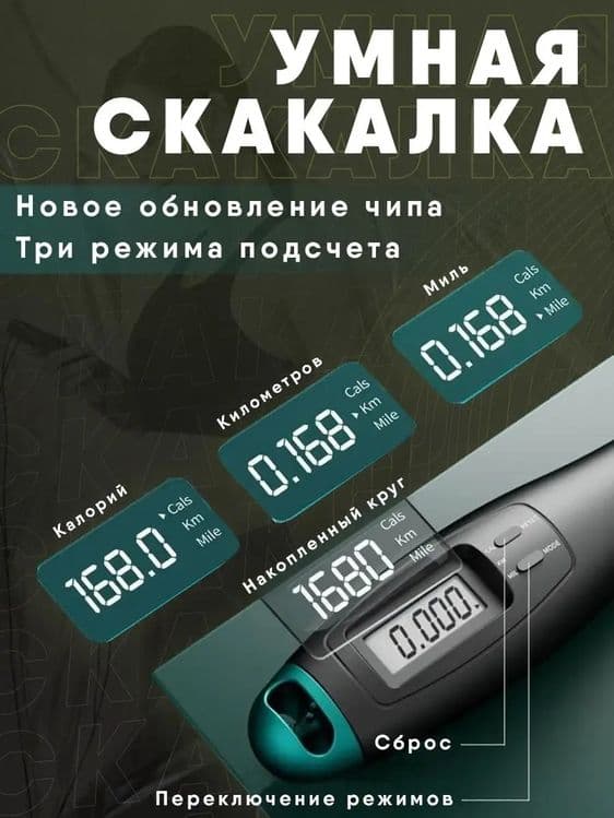 Скакалка со счетчиком для фитнеса прыгалка — 3