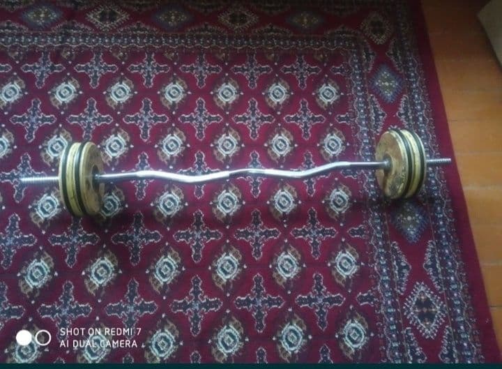 Штанга с прямым и Z грифом и блинами — 8