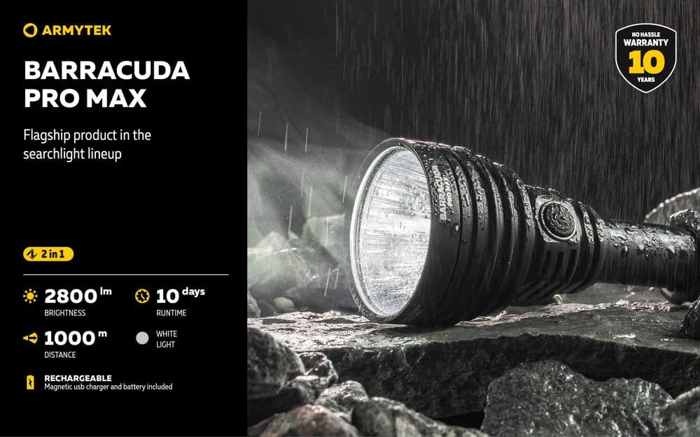 Фонарь прожектор Водонепрон, противоудар Armytek Barracuda Pro Max — 1