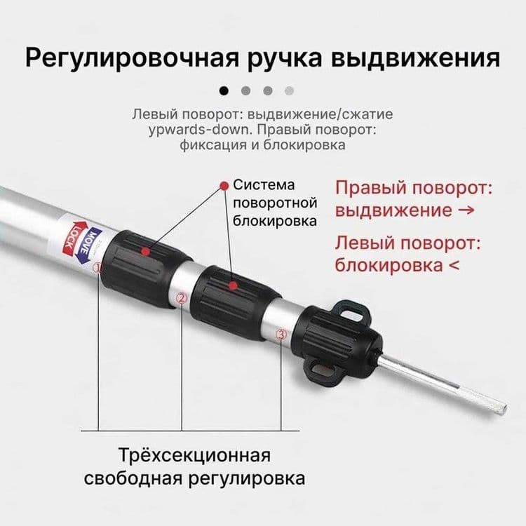 Кемпинговые телескопические стойки (опоры) для установки тента, 2.3 м. — 9