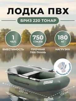 Надувной лодка Лодка Бриз 220 Доставка бесплотна — 2