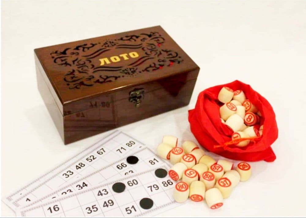 Настольная игра Лото в деревянной шкатулке. Новая. Доставка 24/7 — 1