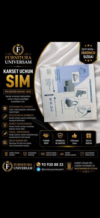 Karset uchun sim     (ko’stichka)                

Narxi:metr:2.000

? — 1