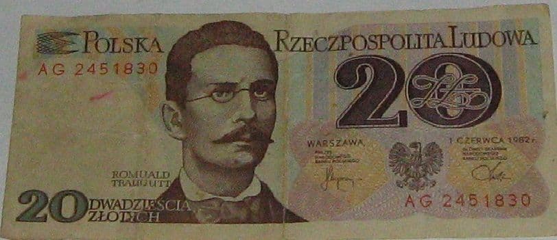 Купюра Польша 20 злотых — 1