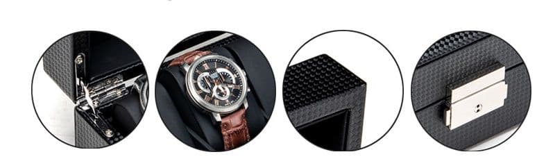 Шкатулка для часов Carbon Fiber Leather Watch Box — 5
