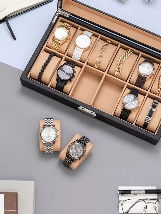 Шкатулка для часов Carbon Fiber Leather Watch Вох 12 — 2