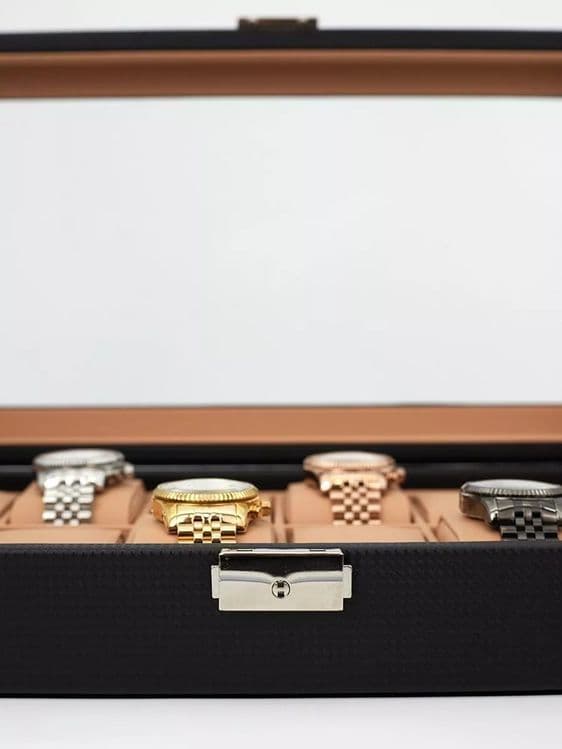 Шкатулка для часов Carbon Fiber Leather Watch Вох 12 — 6