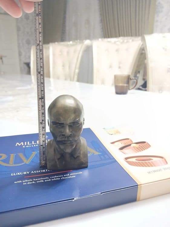 Металический бронзвий бюст ленина — 3