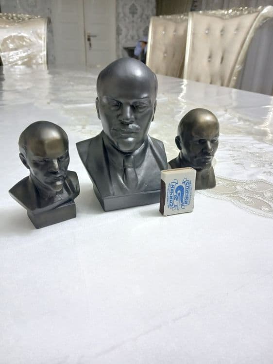 Металический бронзвий бюст ленина — 8