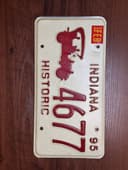 Номерной знак США Indiana 1995 Historic оригинал коллекционный