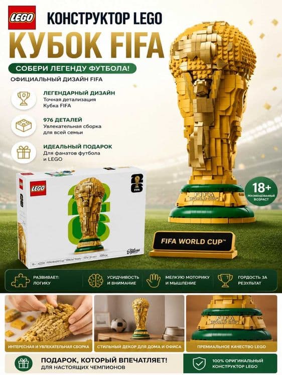 LEGO Konstruktor, FIFA Jahon kubogi, kolleksion model, 2842 ta detal, — 3