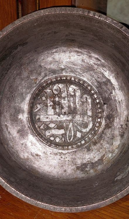 Старинная Чаша ёмкость 2 литра на дне  есть гравировка Арабской вязью — 11