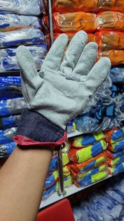 Перчатки рабочие спилковые защитные для строительства и склада — 2