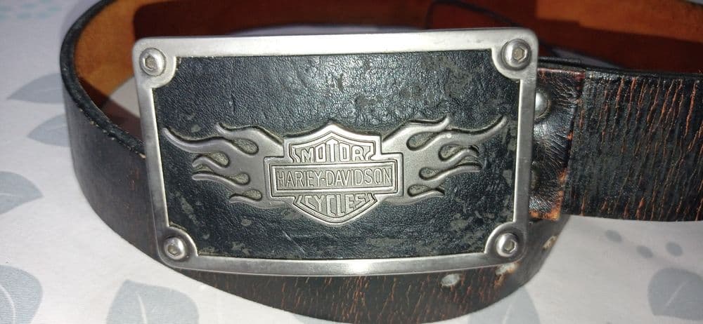 Ремень 100% кожа, бляшка Harley Davidson — 2