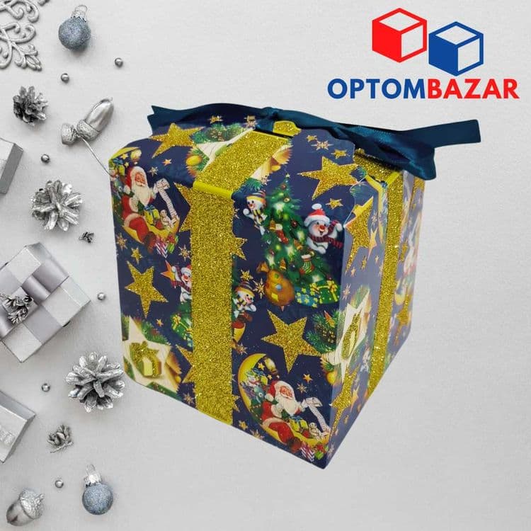 Yangi yil sovg'asi uchun mo'ljallangan, karton karobka optom — 2