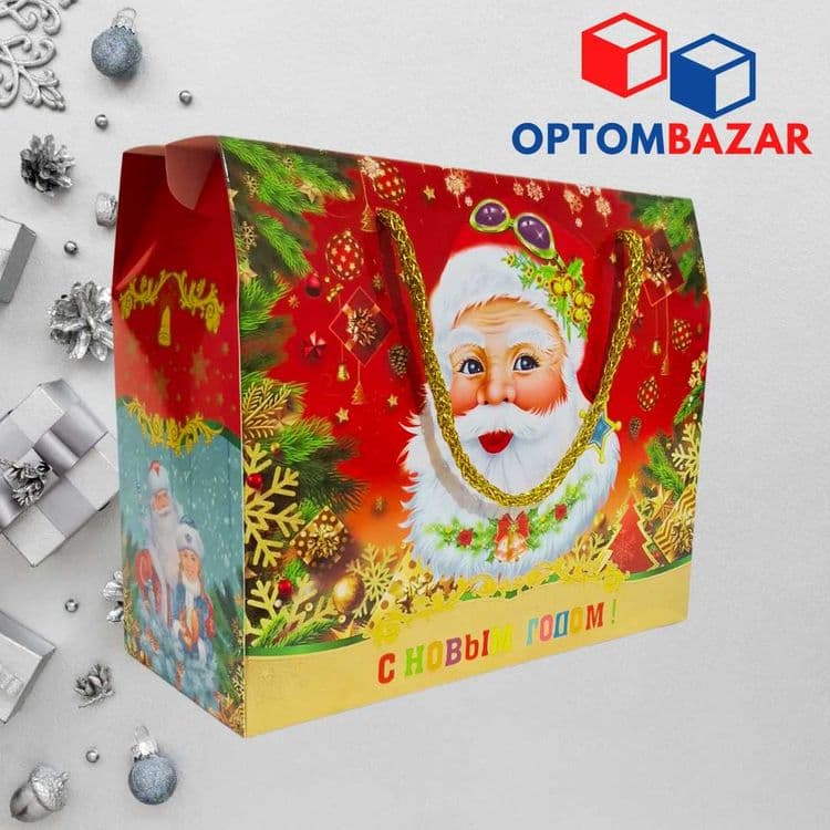 Yangi yil sovg'asi uchun mo'ljallangan, karton karobka optom — 5
