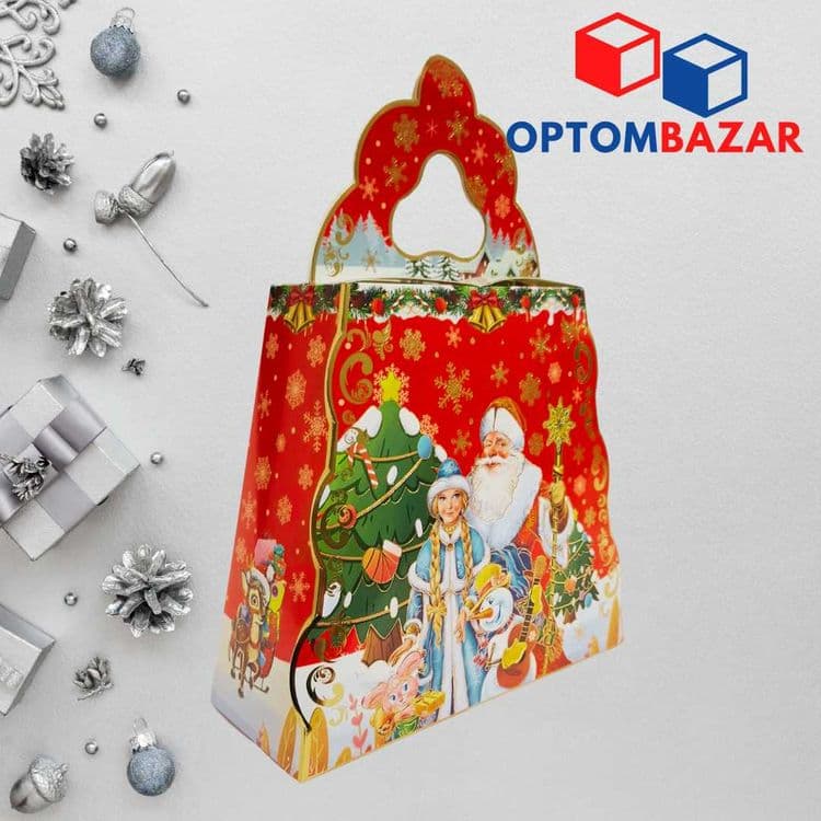 Yangi yil sovg'asi uchun mo'ljallangan, karton karobka optom — 7