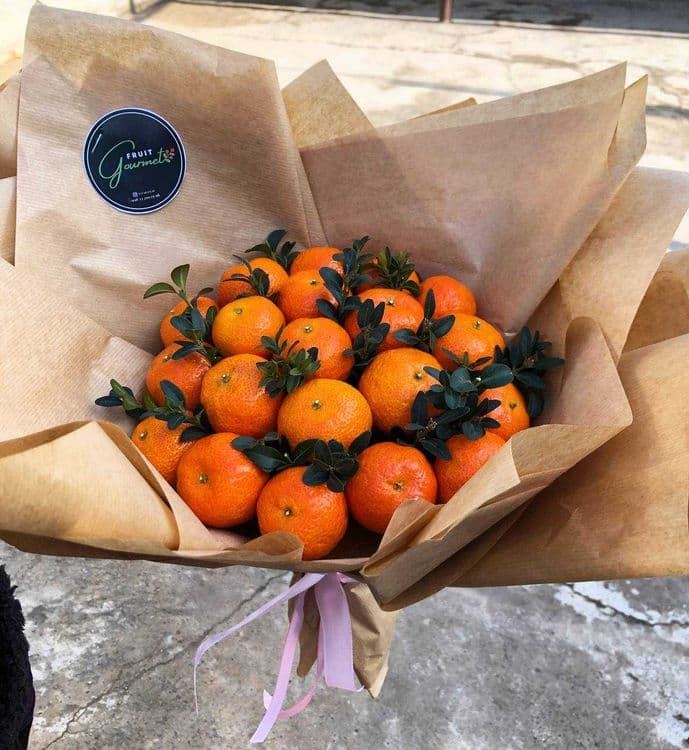 Букет из мандаринов mandarin buket Подарки для женщин Букет мандаринов — 5