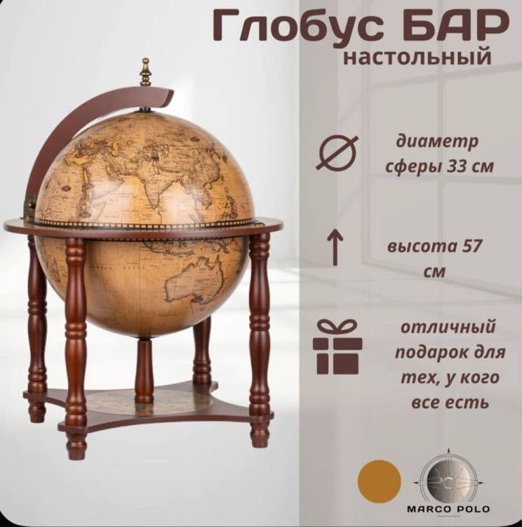 Глобус-бар настольный — 4