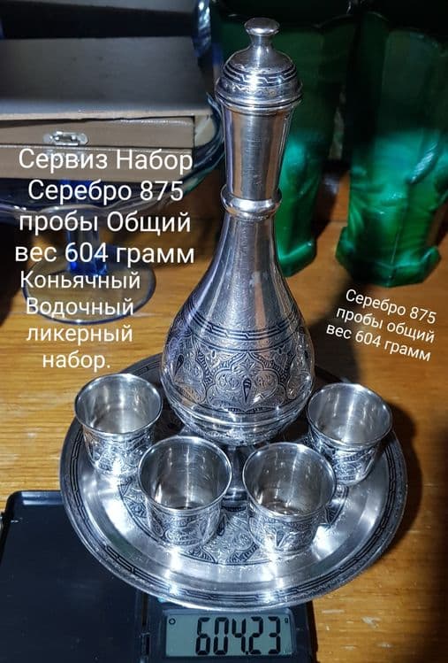 Столовые наборы. Серебро 875 пробы ссср по цене за 1 грамм — 4