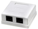 Розетка накладная RJ45, 2 порт, 6 кат.