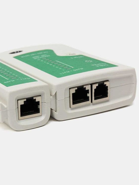 Lan tester тестер для проверки сетевого кабеля RJ45 + крона батарея — 4