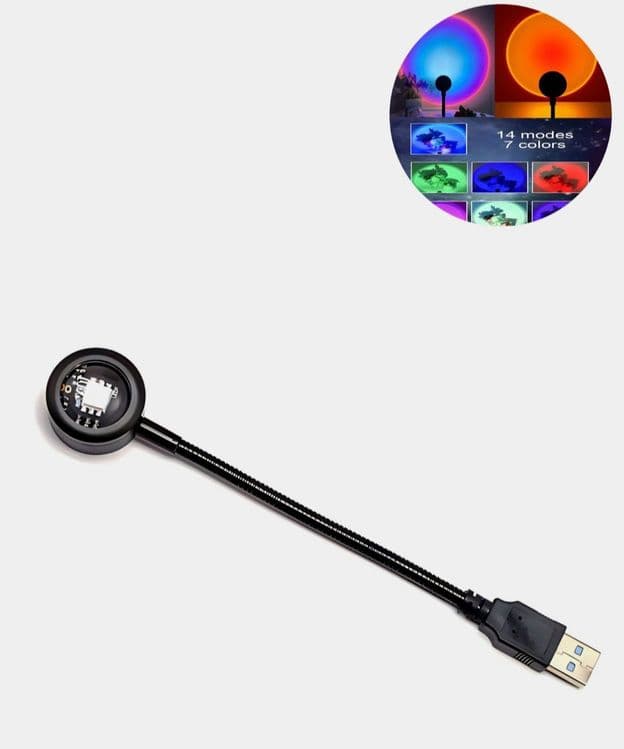 Sunset usb lamp лампа quyosh botishi 3hil chiroq солнце закат — 10