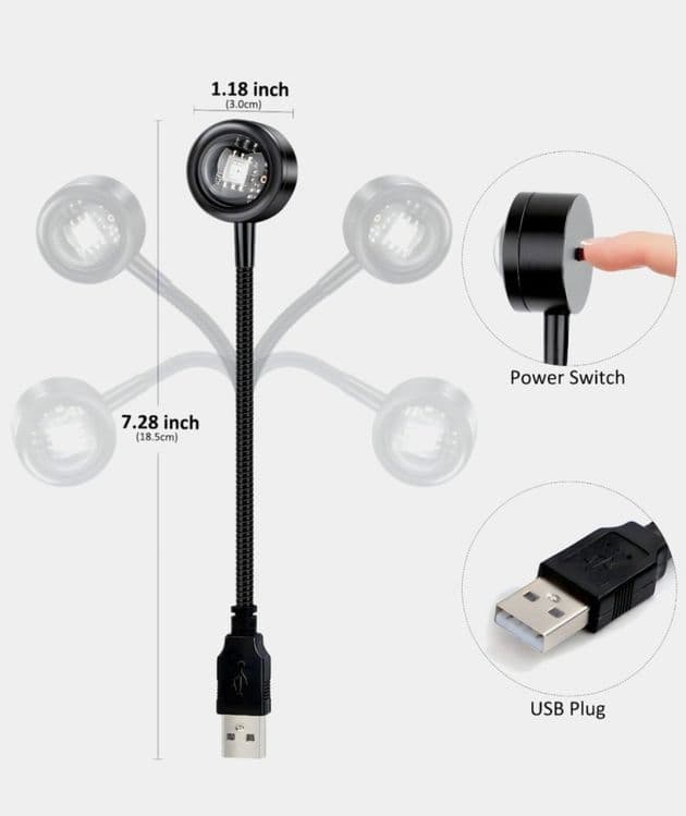 Sunset usb lamp лампа quyosh botishi 3hil chiroq солнце закат — 14