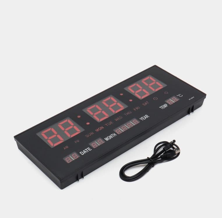 Электронные часы. 36 × 17 Elektron soatlar . Led soat kalendarli — 4