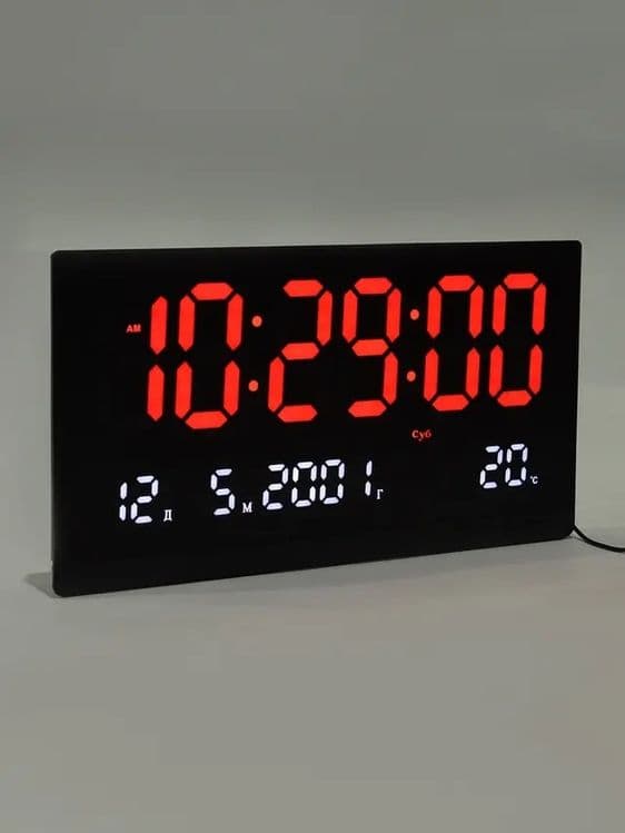 Электронный часы настенные 48×26 см — 1