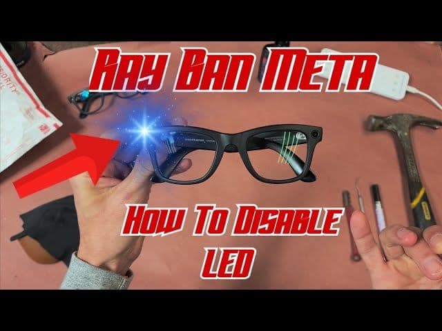 Отключение индикатора на ray ban meta led chiroğini ochiriw — 1
