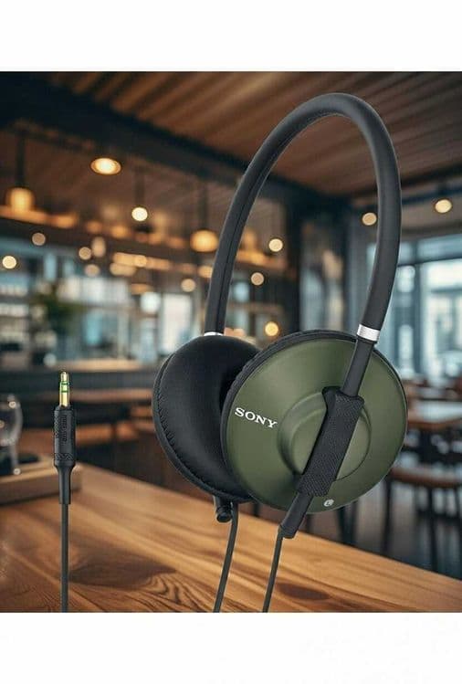 Sony MDR-570LP Slim Headband Stereo Headphones GREEN RARE — 7