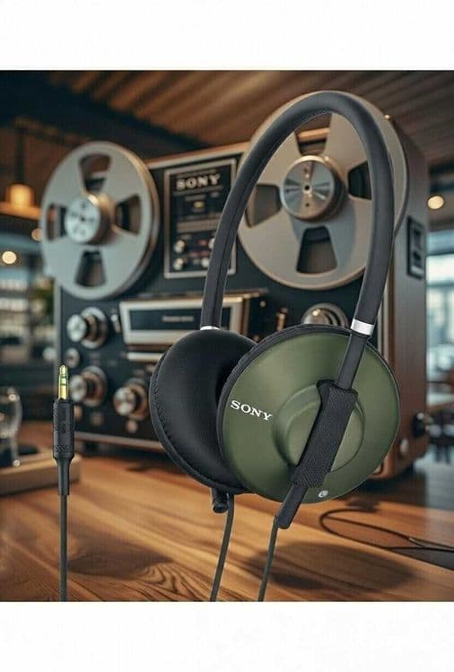 Sony MDR-570LP Slim Headband Stereo Headphones GREEN RARE — 9