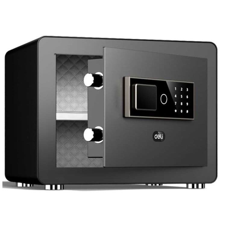 Сейф Deli "ET570", электронный код + ключ, 300х380х290 мм, 18 кг — 2