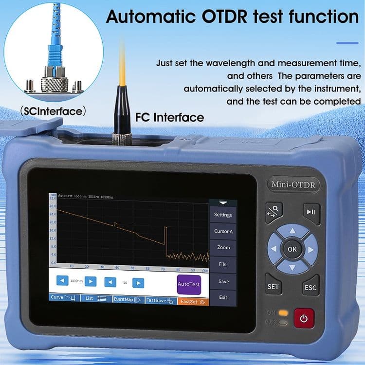 COMPTYCO AUA800U/AUA800A Mini OTDR – Optik Tolali Tarmoq Testeri — 3